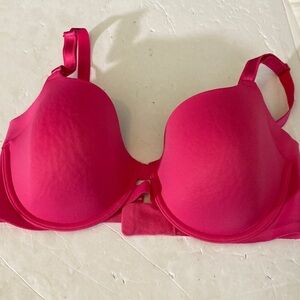 Warner's Bra Size 36D Bright Pink Back Hooks Light Padded